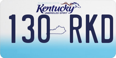 KY license plate 130RKD
