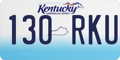 KY license plate 130RKU