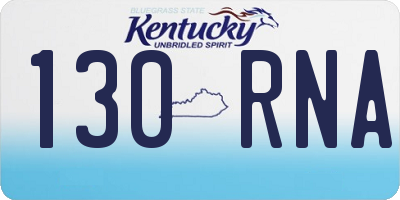 KY license plate 130RNA