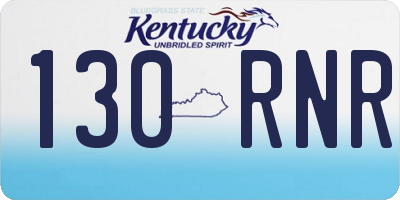KY license plate 130RNR