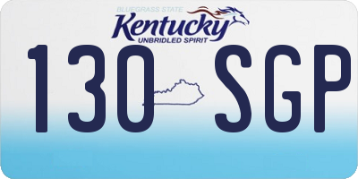 KY license plate 130SGP