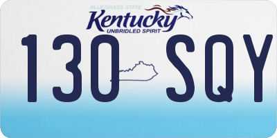 KY license plate 130SQY