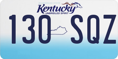 KY license plate 130SQZ