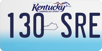 KY license plate 130SRE