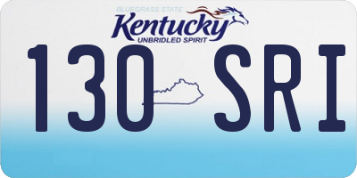 KY license plate 130SRI