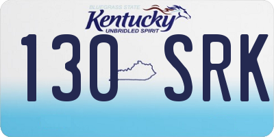 KY license plate 130SRK