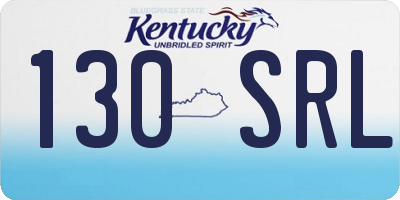 KY license plate 130SRL