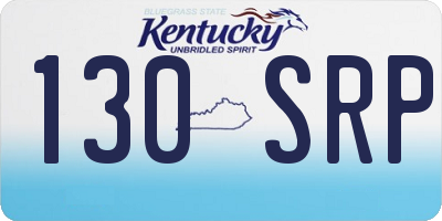 KY license plate 130SRP