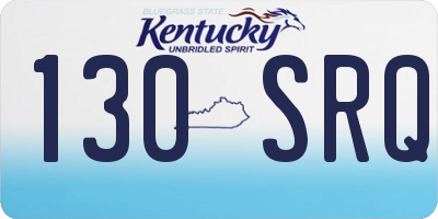KY license plate 130SRQ