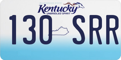 KY license plate 130SRR