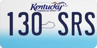 KY license plate 130SRS