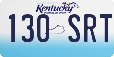 KY license plate 130SRT