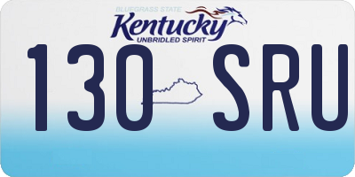 KY license plate 130SRU
