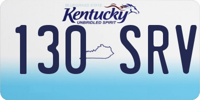 KY license plate 130SRV