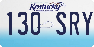 KY license plate 130SRY
