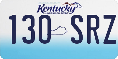KY license plate 130SRZ