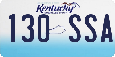 KY license plate 130SSA