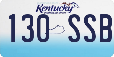 KY license plate 130SSB