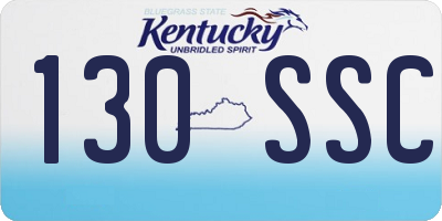 KY license plate 130SSC