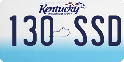 KY license plate 130SSD