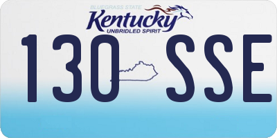 KY license plate 130SSE