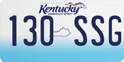 KY license plate 130SSG
