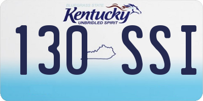 KY license plate 130SSI