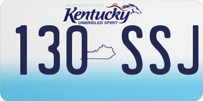 KY license plate 130SSJ