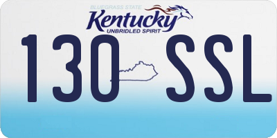 KY license plate 130SSL