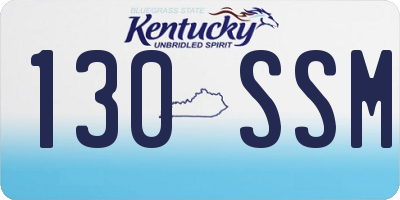 KY license plate 130SSM