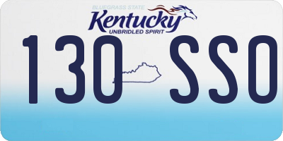 KY license plate 130SSO