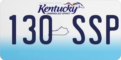 KY license plate 130SSP