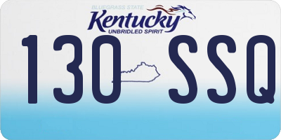 KY license plate 130SSQ