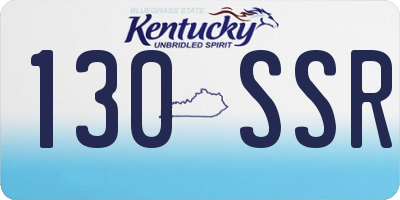 KY license plate 130SSR