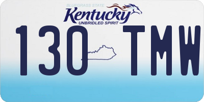 KY license plate 130TMW