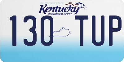 KY license plate 130TUP