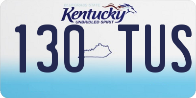 KY license plate 130TUS