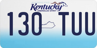 KY license plate 130TUU