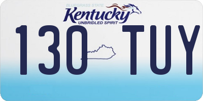 KY license plate 130TUY