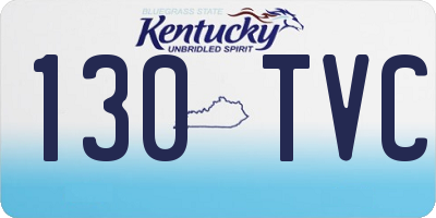 KY license plate 130TVC