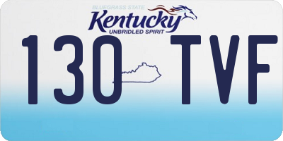 KY license plate 130TVF