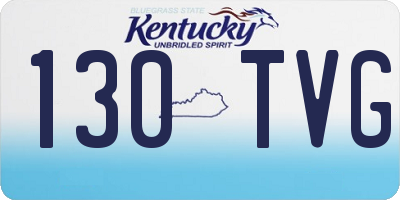 KY license plate 130TVG
