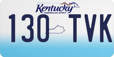 KY license plate 130TVK