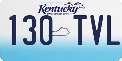KY license plate 130TVL