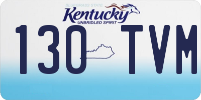 KY license plate 130TVM