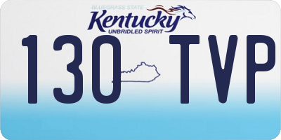 KY license plate 130TVP