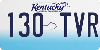KY license plate 130TVR