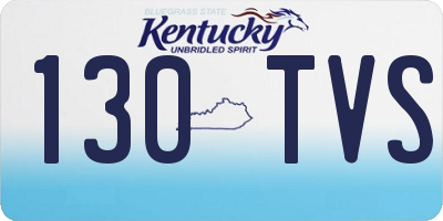 KY license plate 130TVS