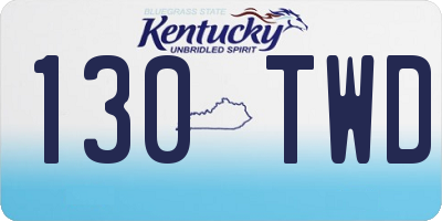 KY license plate 130TWD