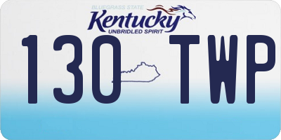 KY license plate 130TWP
